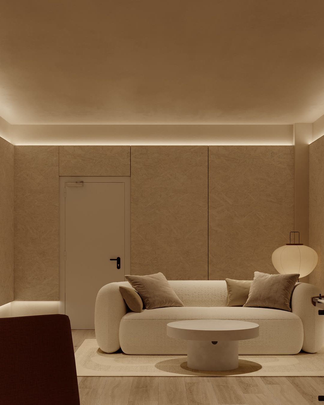 Visualisation of the recording lounge in the Music Production Suite