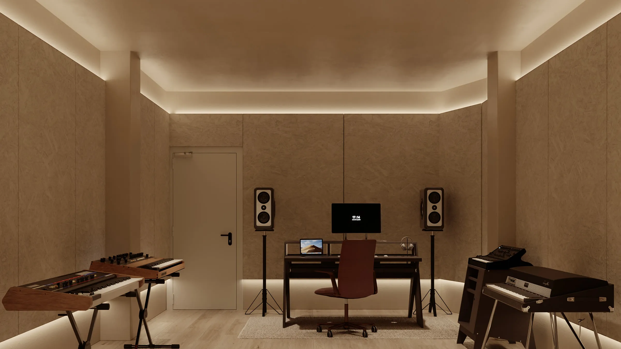 Visualización de la cabina de mezcla de la Music Production Suite