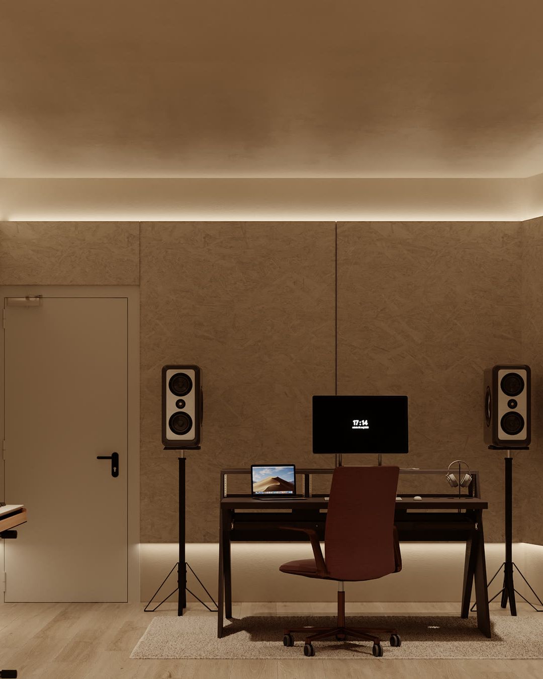 Visualización de la cabina de mezcla de la Music Production Suite